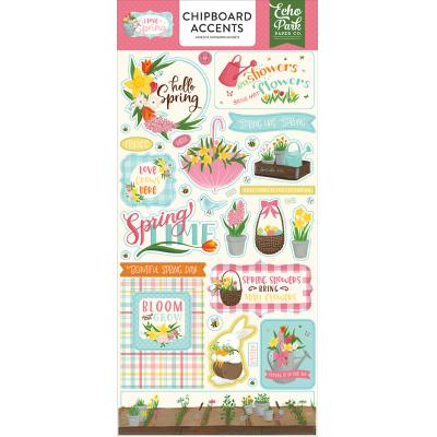 Echo Park I Love Spring Sticker - Chipboard Accents